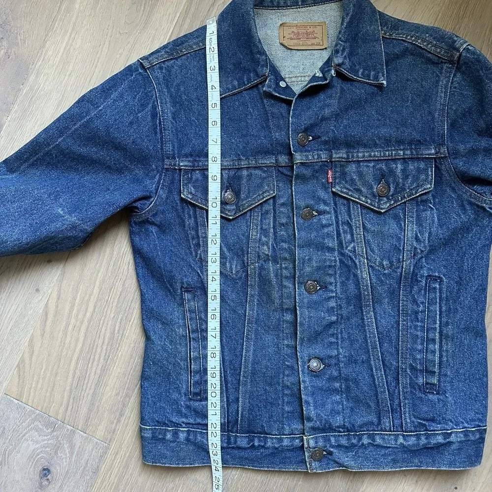 Vintage LEVIS 80s Denim‎ Trucker Jacket Type III 70506-0216 Sz 38R Made In USA